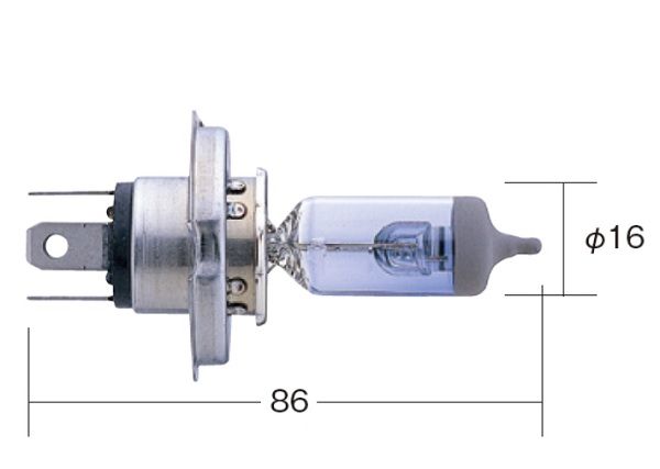 小糸製作所/KOITO ハイパワーハロゲンVホワイト H4 12V 60/55W ハードケース P0746W(整理No.476) 入数：1セット(2個) トヨタ スターレット