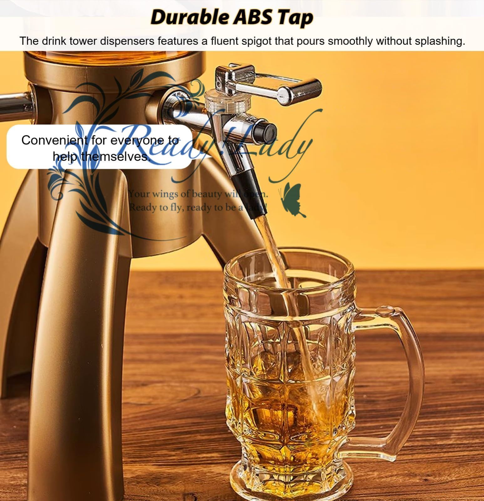 なスタンド式ドリンクタワーディスペンサー G