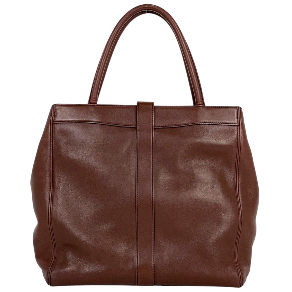 CHANEL ブラウン レザー トートバッグ CHANEL ブラウン レザー トートバッグ