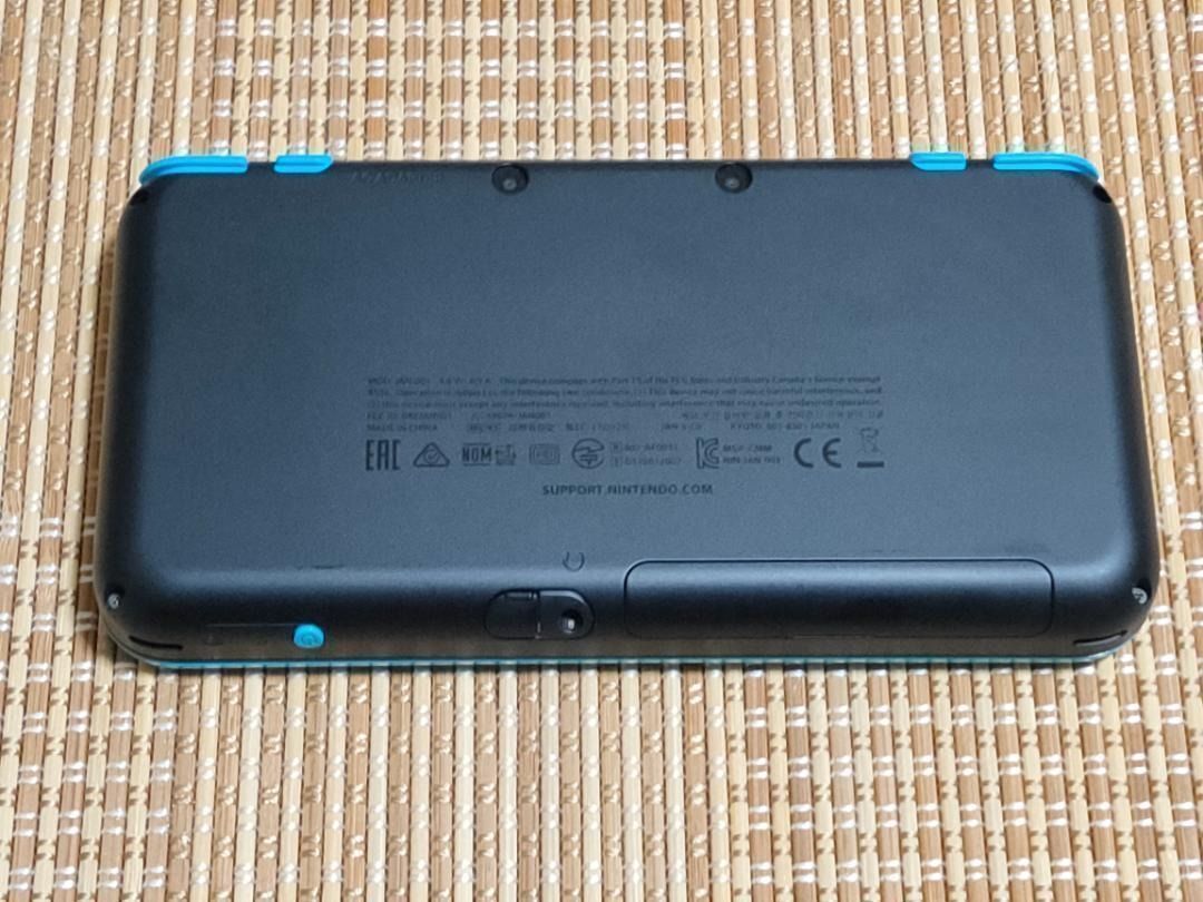 本体のみ New2DSLL ブラック×ターコイズ D