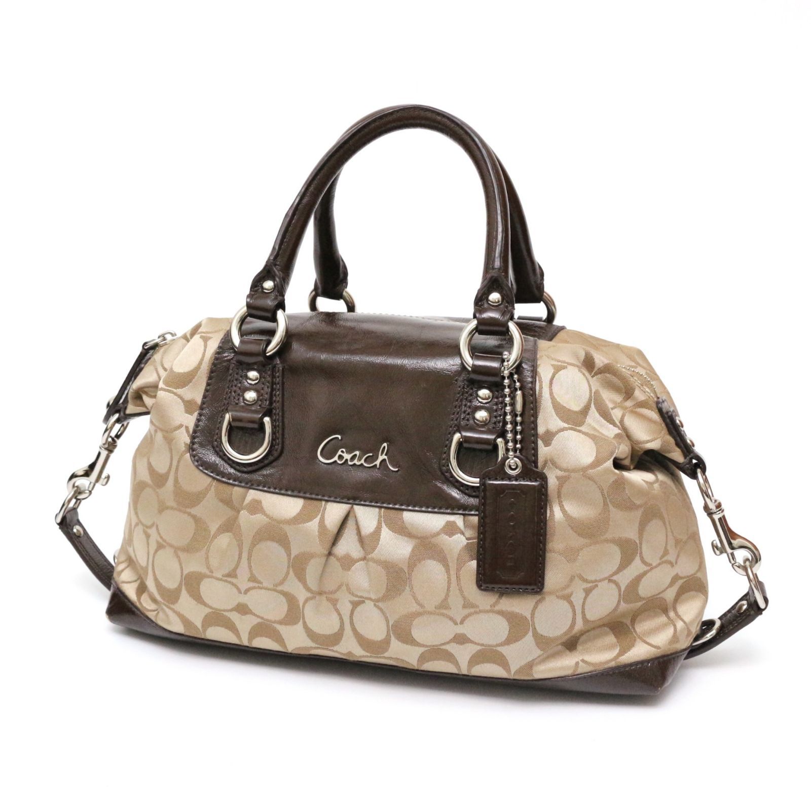 希少 COACH 2way ショルダー ハンドバッグ F15443 ブラウン 【公式通販】