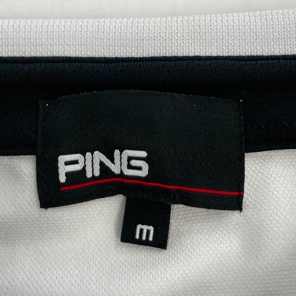 サイズ：M PING ピン 621-2160307 半袖ポロシャツ  ホワイト系 [240101457479] ゴルフウェア メンズ ストスト サイズ：M PING ピン 621-2160307 半袖ポロシャツ ホワイト系