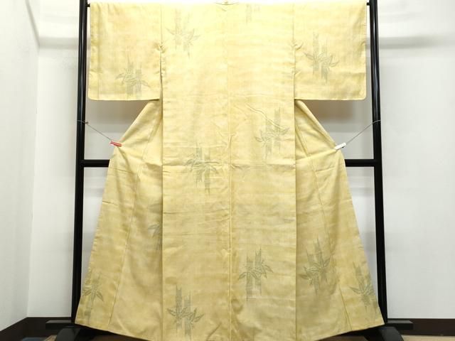 平和屋着物○結城紬 100亀甲 笹竹文 正絹 逸品 CAAR8303vf - メルカリ 