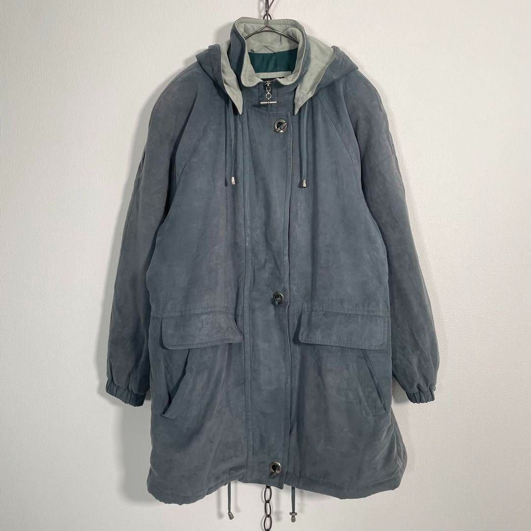 90 sヴィンテージ T STREET モンスターパーカー グリーン系 サイズXL