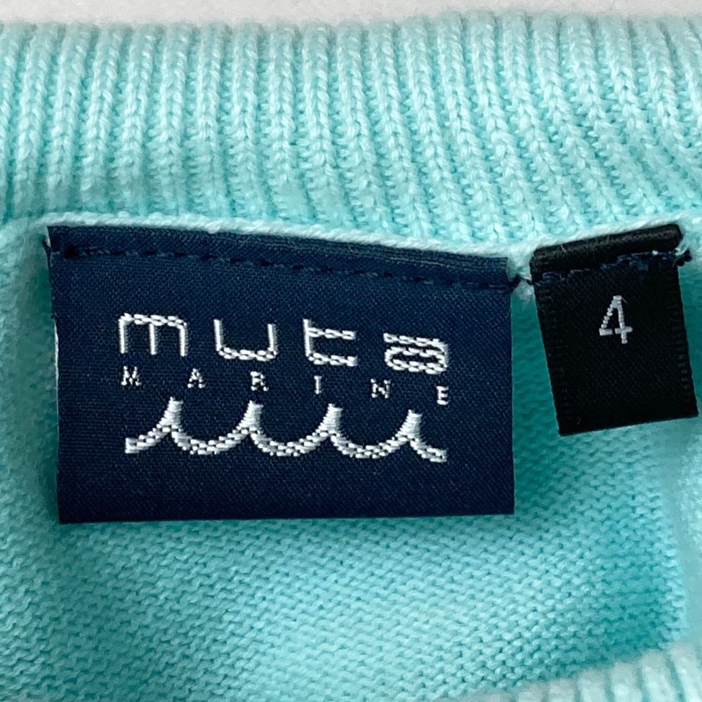 2025モデル サイズ S MUTA MARINE ムータマリン タートルネック長袖ニットセーター グリーン系 240101526859 ゴルフウェア メンズ ストスト 早いもの勝ち