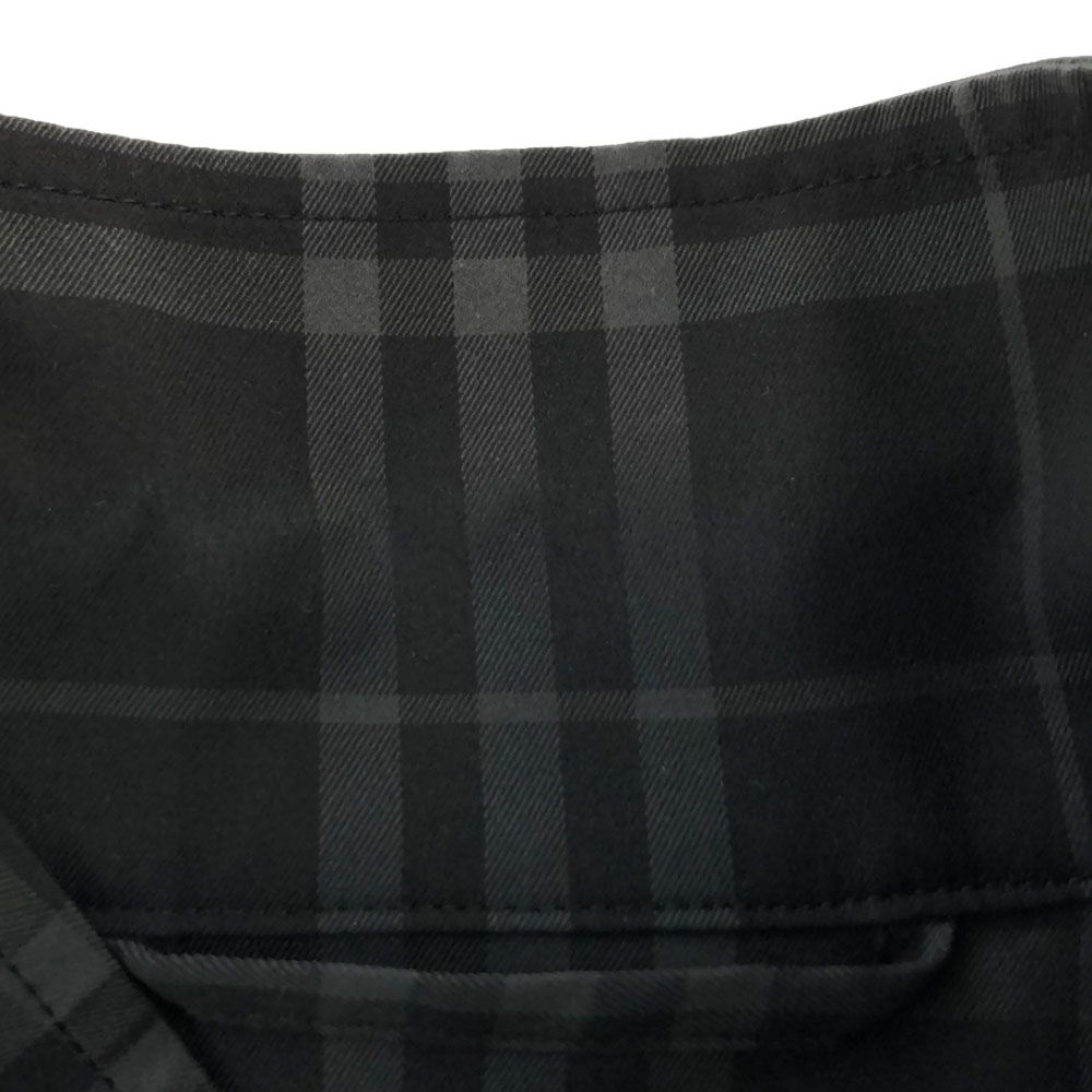 BURBERRY - バーバリー 三陽商会 チェック柄 ゴルフ ジップ ベスト M ブラック×グレー BURBERRY メンズ バーバリー 三陽商会 チェック柄 ゴルフ ジップ ベスト M
