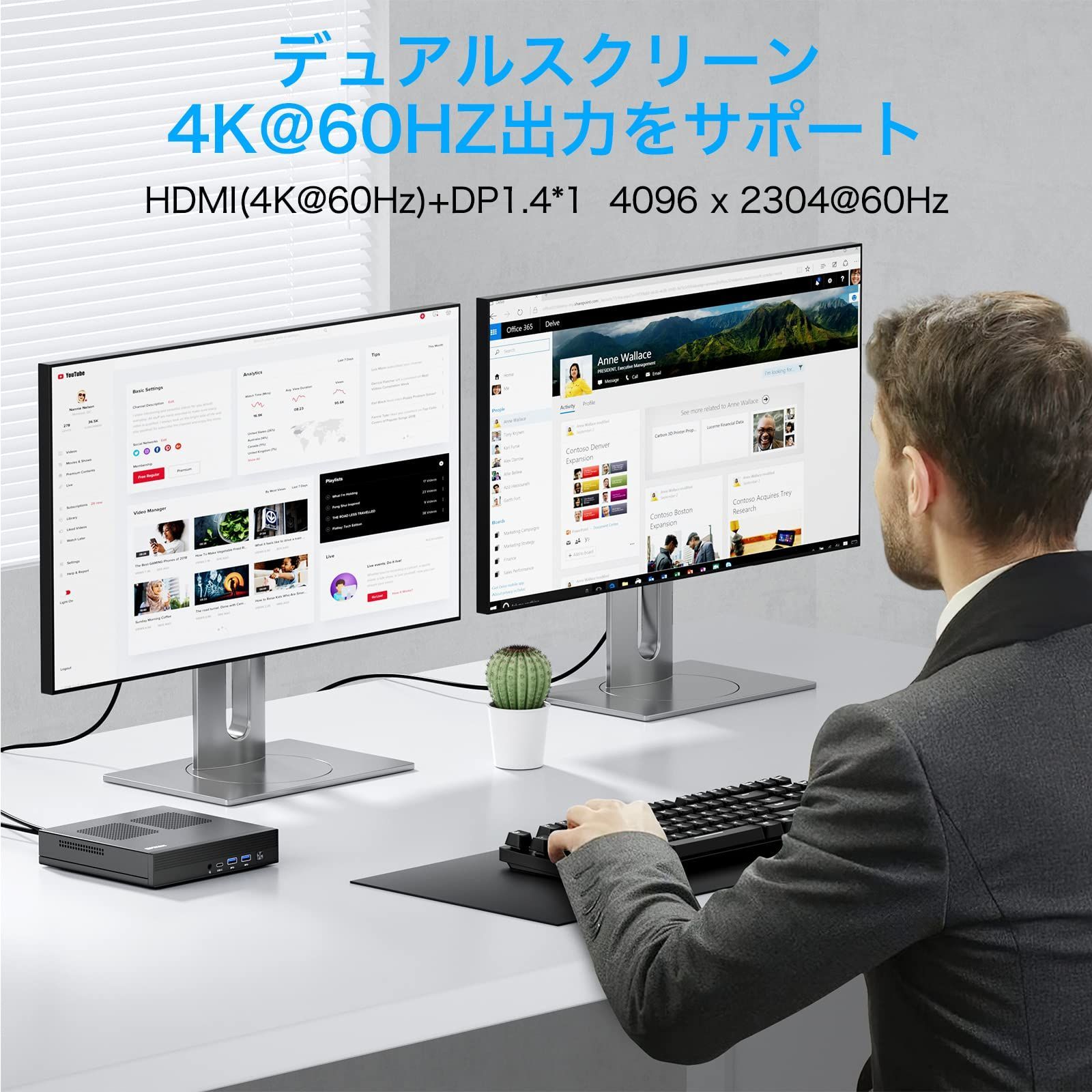 GMKtec ミニPC Windows 11 Pro第10世代Core i7-10875H 32GB -512GB SSD