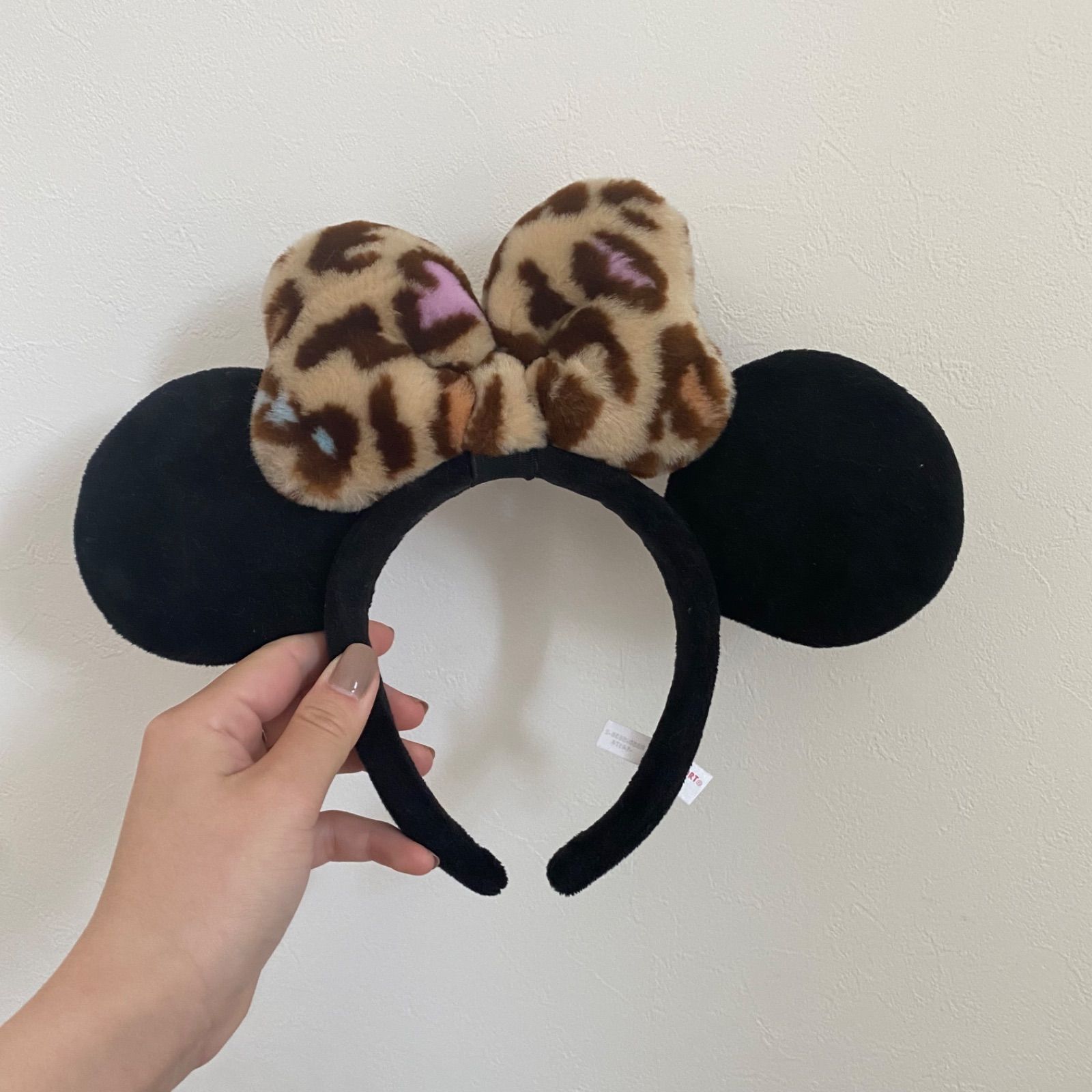 ♡ ミニー ヒョウ柄 レオパード ブラウン リボン カチューシャ ペア