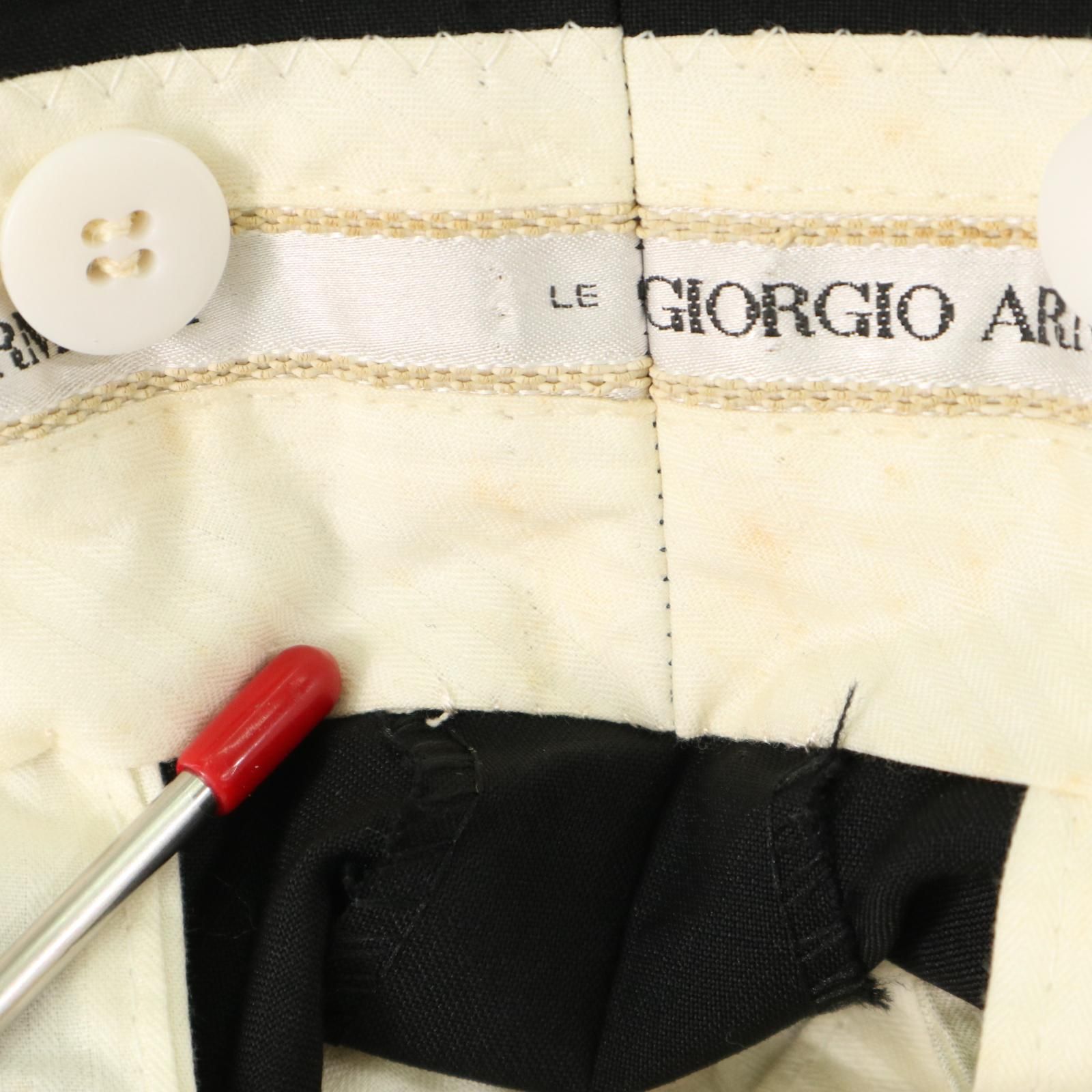 80年代 イタリア製 GIORGIO ARMANI ジョルジオ アルマーニ タキシード セットアップ ブラック (メンズ 46 R) 中古 古着 A3875 80年代 イタリア製 GIORGIO ARMANI ジョルジオ アルマーニ タキシード