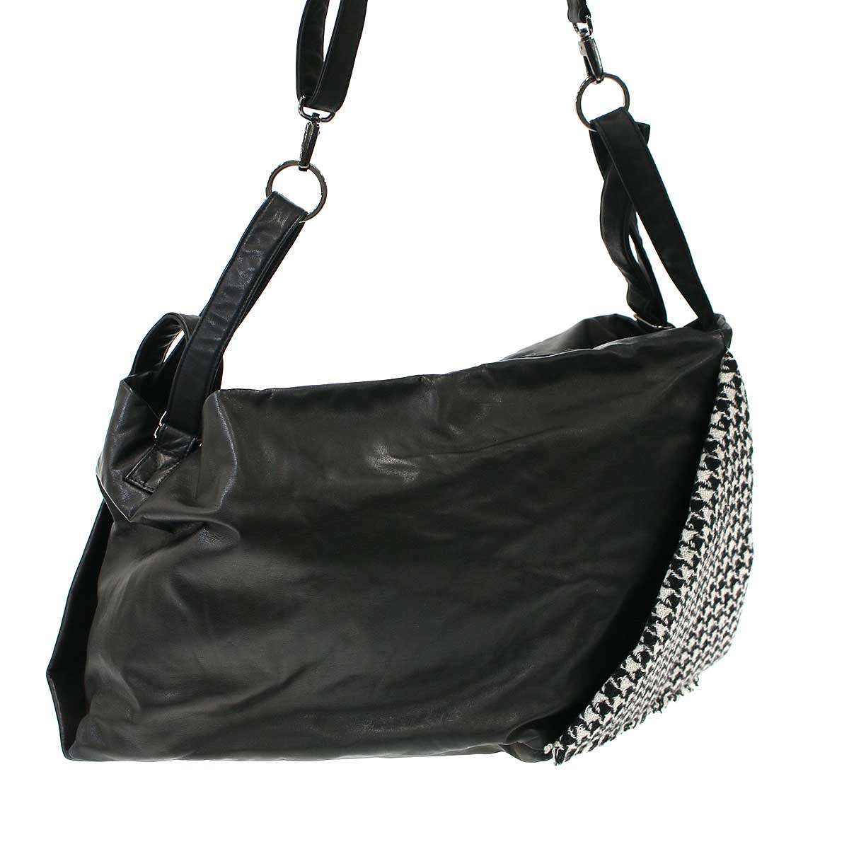discord by Yohji Yamamoto 24AW TULIPS Houndstooth Leather Shoulder 