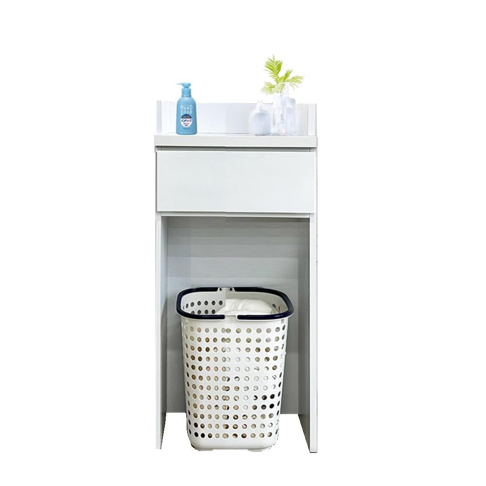 アルファタカバ ランドリー収納 収納棚 洗面所用キャビネット 木製 すき間 薄型 奥行30 幅30cm ライム 洗濯機横 収納ラック スリム ランドリーチェスト 大川家具 ロータイプ 洗濯かごを置く台