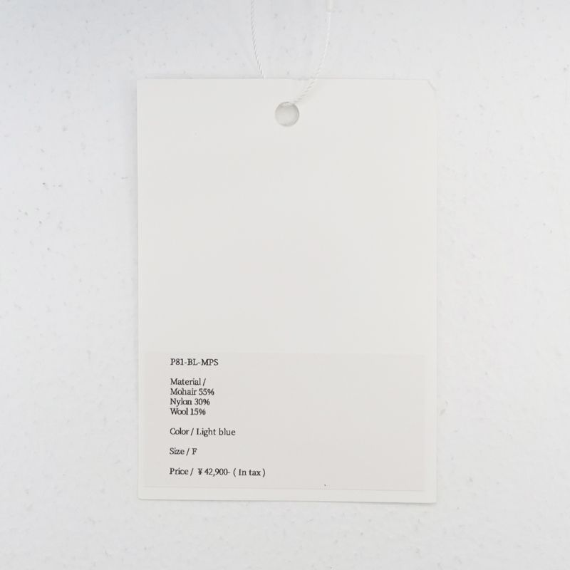 三重店】Blanc YM｜ブランワイエム Mohair Knit Shirt 襟付き