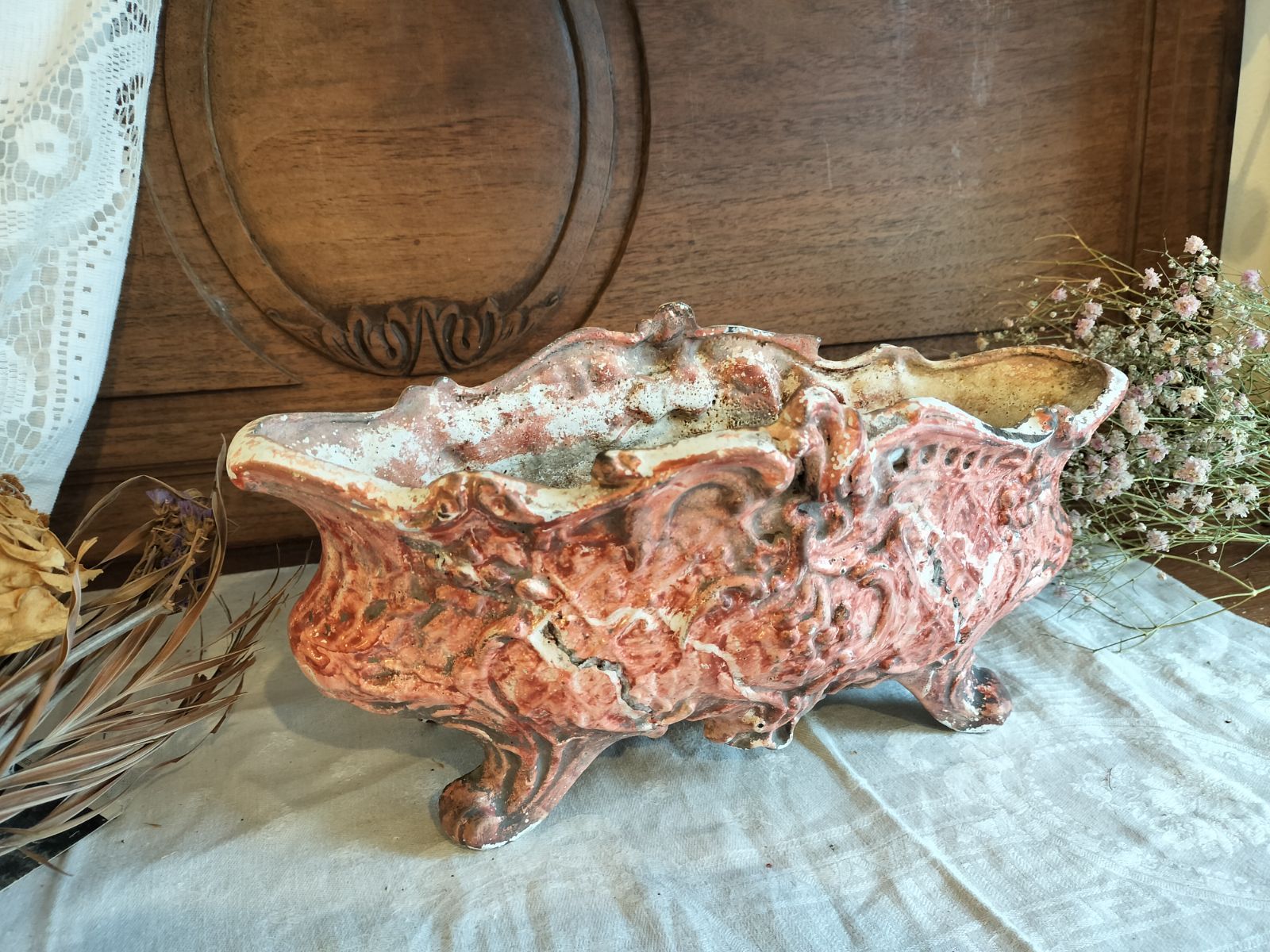 サルグミンヌ ジャルディニエール ☆フランス アンティーク 花装飾 緑