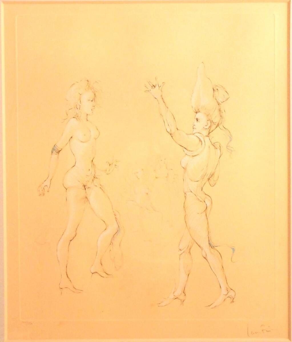 レオノール フィニ 銅版画 サイン エディション入 額 726×645mm 画面サイズ 472×400mm シュル リスム 版画 OSIa4y