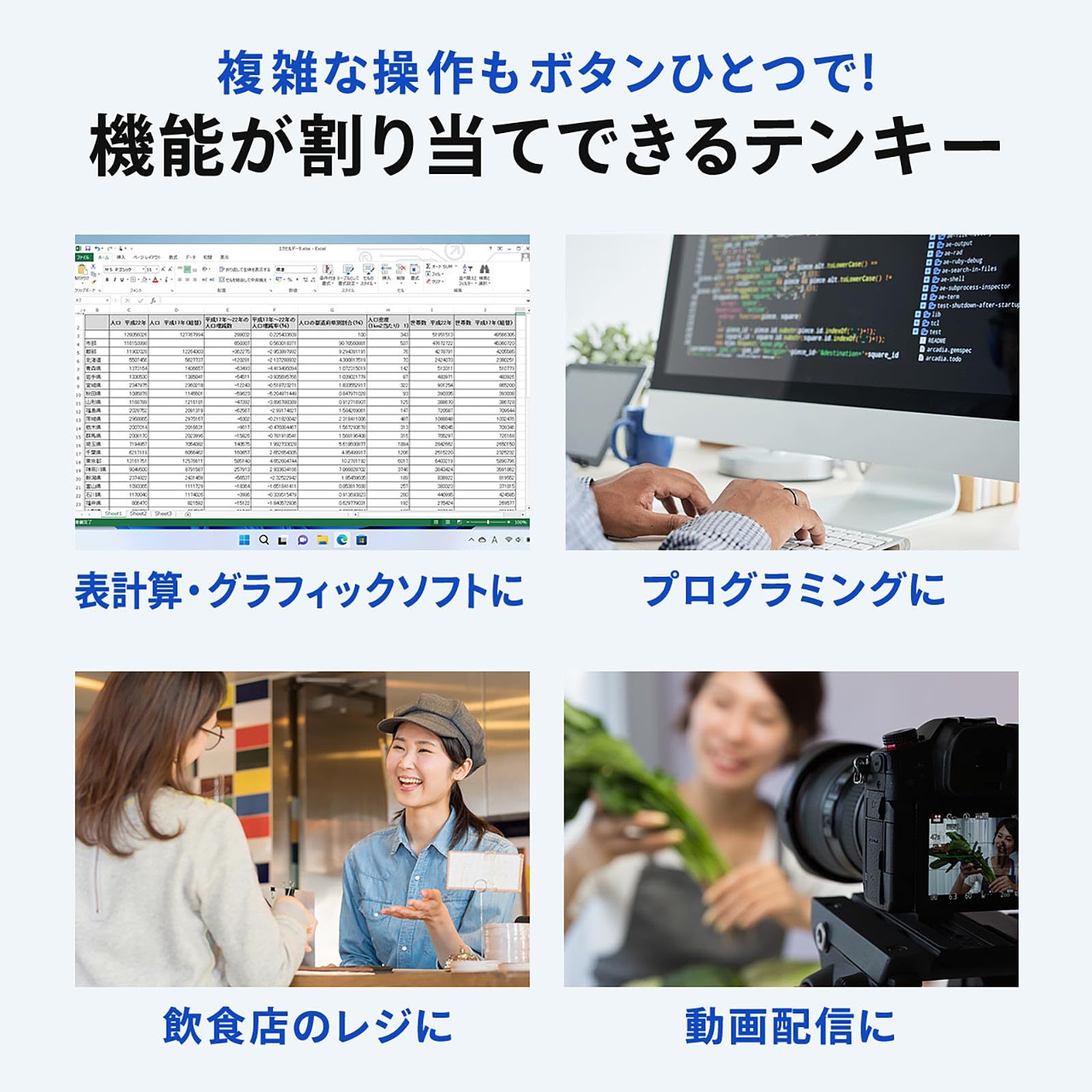 サンワサプライ プログラマブルテンキー