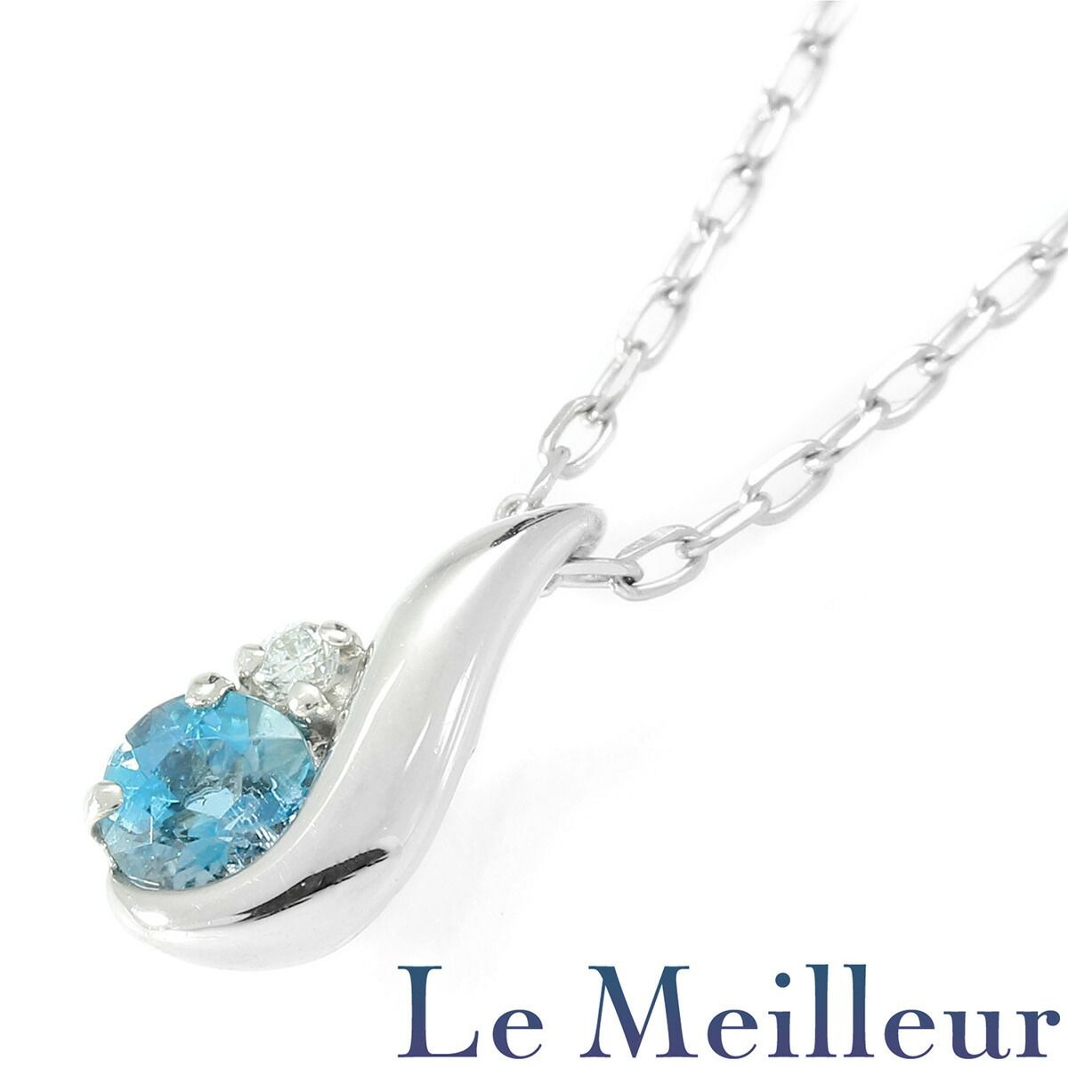 新品仕上済】 アクアマリン 0.22ct ダイヤモンド プラチナ Pt900 