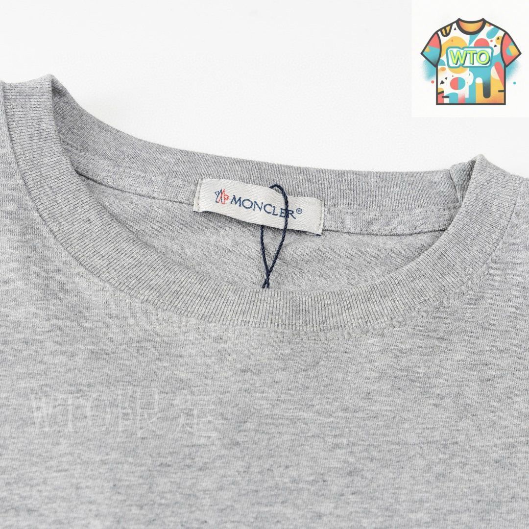 今日WTO】MONCLER クラシックロゴ ワッペン刺繍 T シャツ-AM83