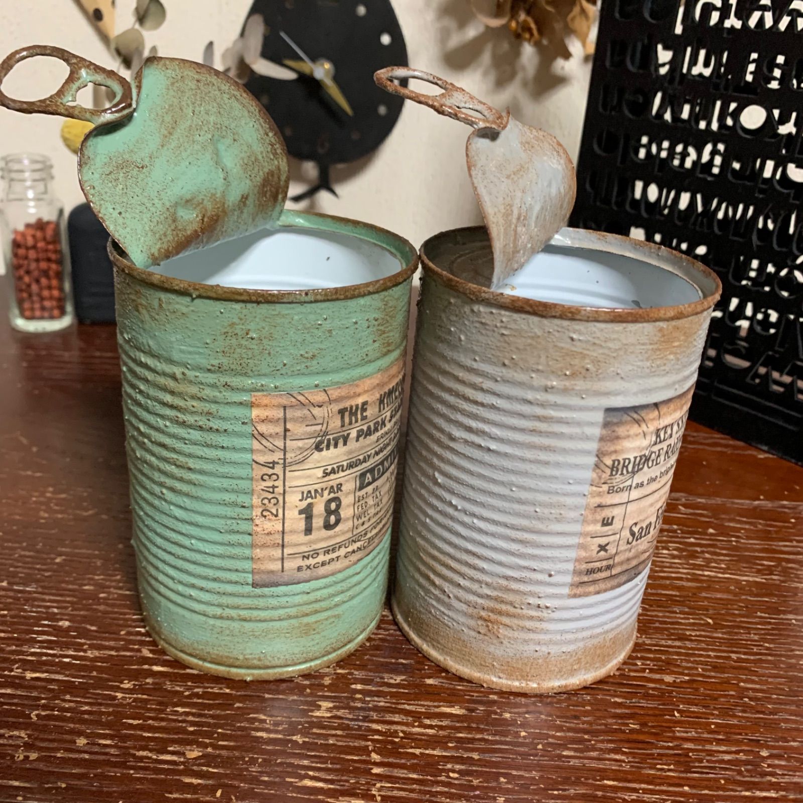 りりり　トマト缶　リメ缶　リメイク缶　リメ鉢　ハンドメイド　NO.04 りりり トマト缶 リメ缶 リメイク缶 リメ鉢 ハンドメイド NO.04