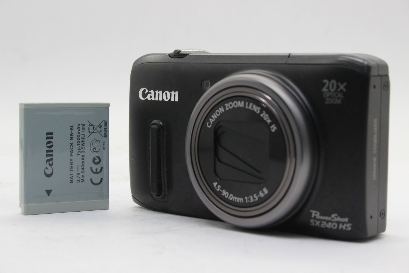 【返品保証】 キャノン Canon PowerShot SX240 HS ブラック 20x バッテリー付き コンパクトデジタルカメラ  s4847