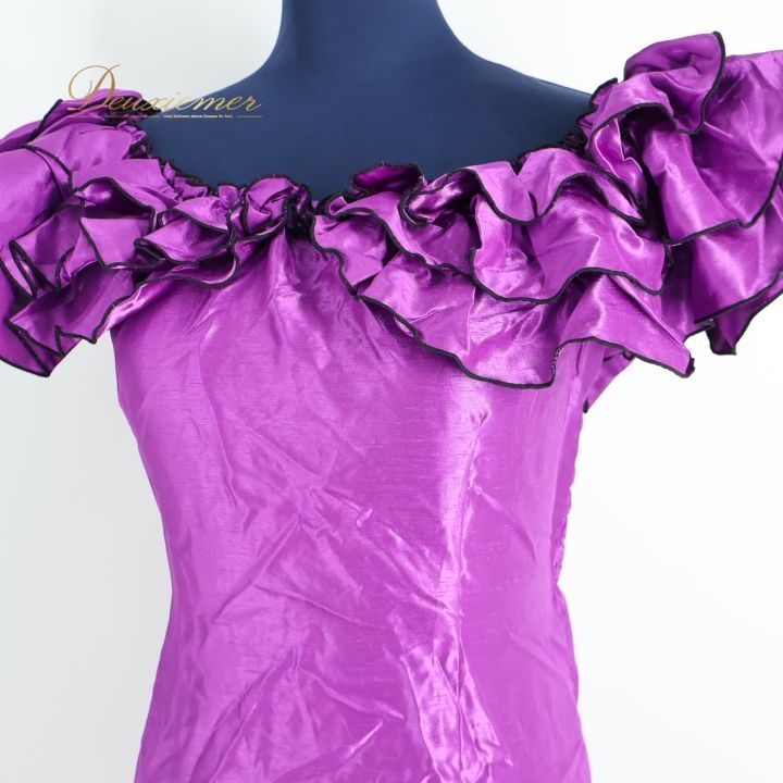 フラダンス 衣装 ワンピース ドレス パープル系 パンドール フラ