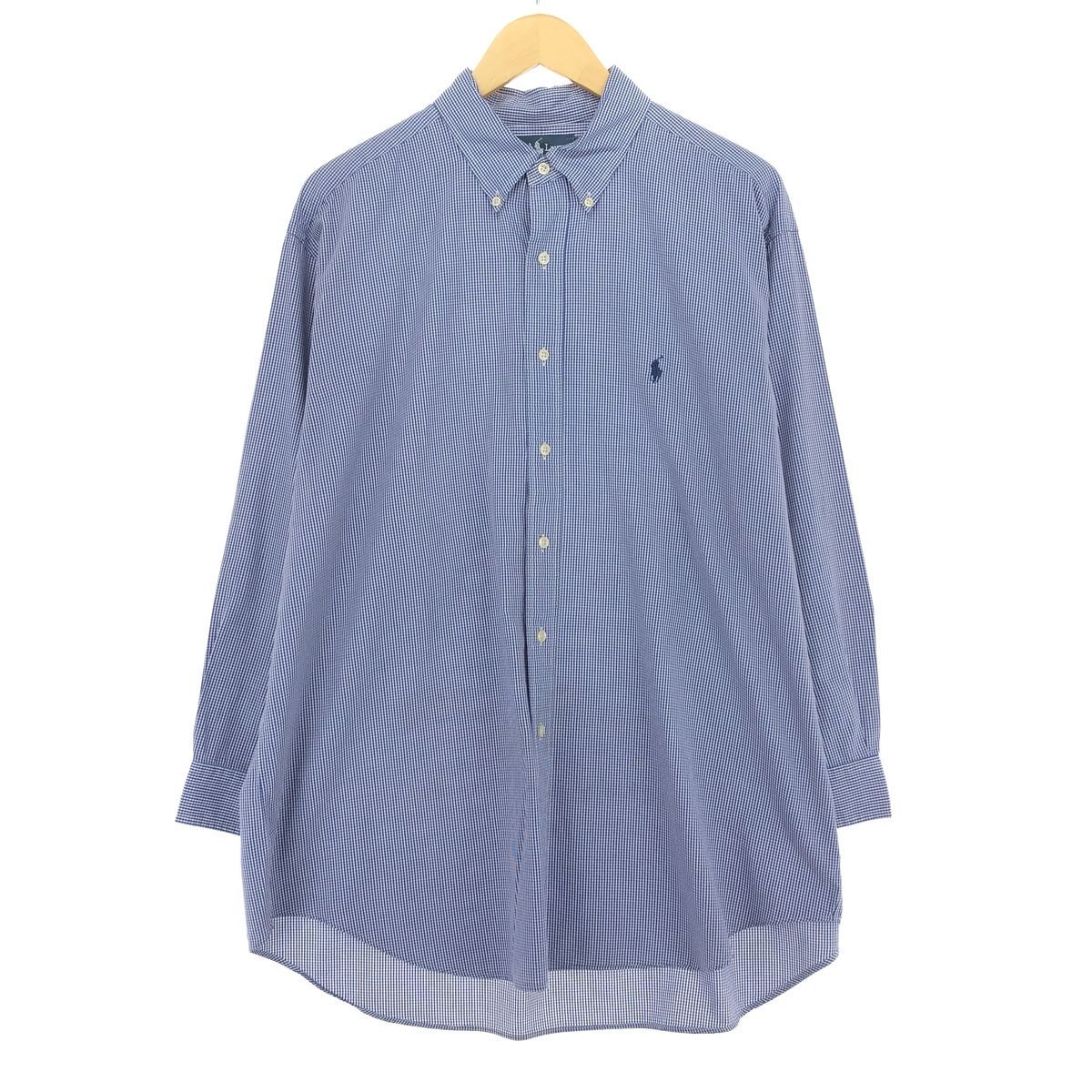 古着 ラルフローレン Ralph Lauren YARMOUTH 長袖 ボタンダウンチェックシャツ メンズXXL/eaa457609