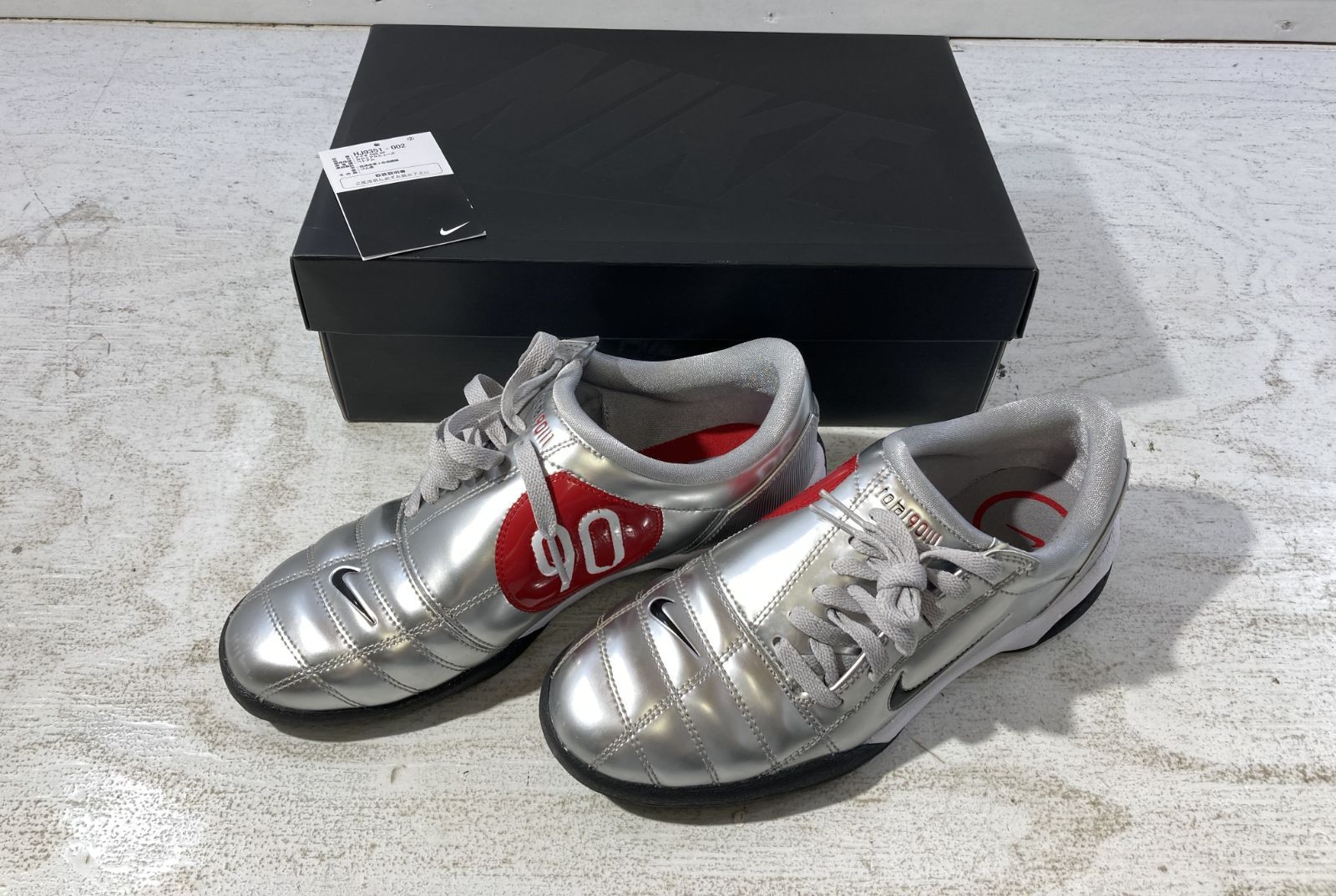 紫波80-1-0704kg】Nike Total 90 Metallic Silver and Black