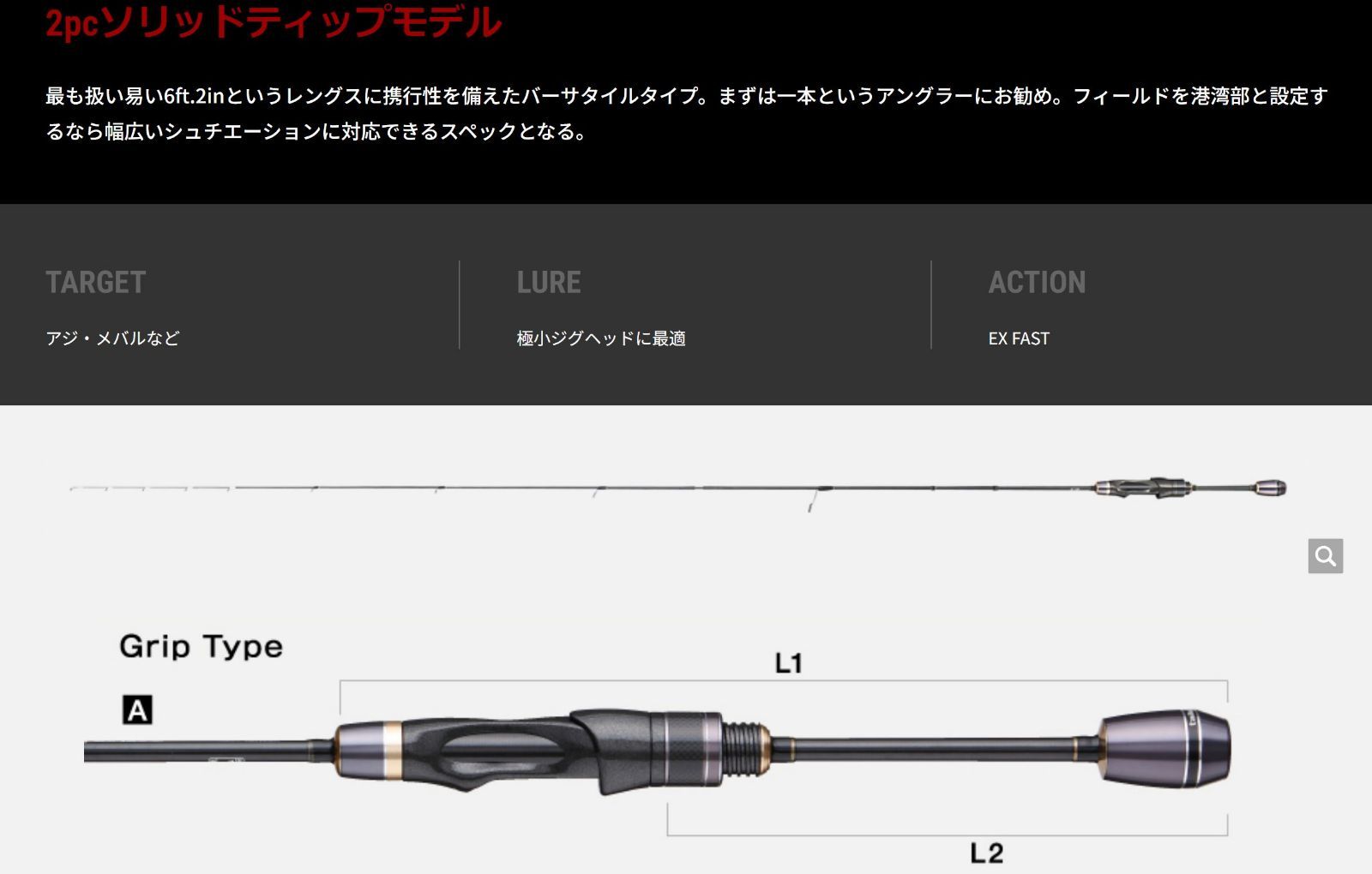 テイルウォーク アジスト TZ 62 SL アジング SL アジスト テイルウォーク アジング TZ 62