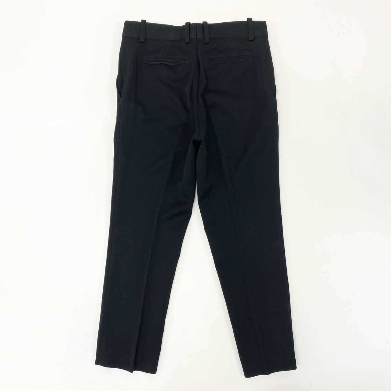 22i16 CELINE セリーヌ フィービー期 ウールカシミヤ スラックスパンツ テーパードパンツ ボトムス 34 ブラック レディースu02t