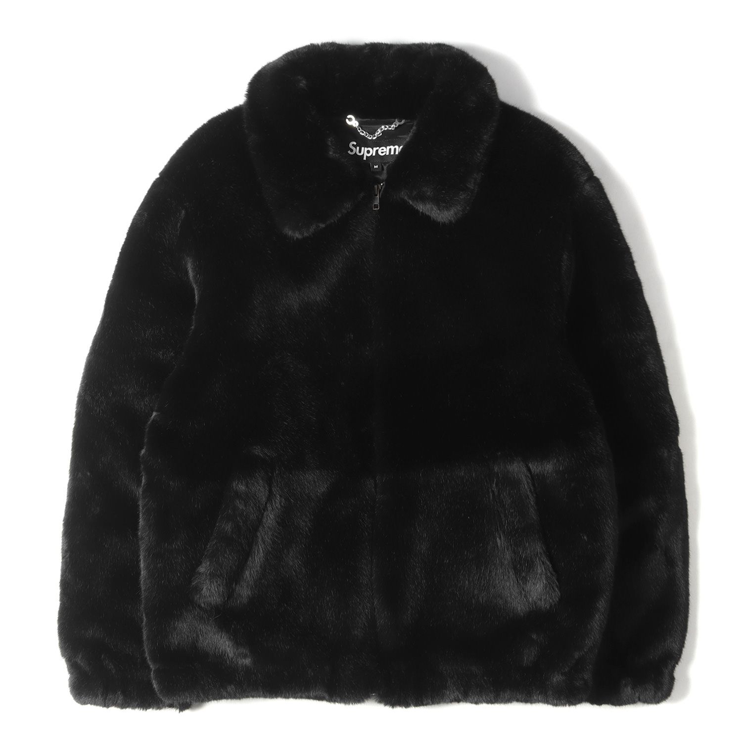 美品 Supreme シュプリーム ジャケット サイズ:M 17SS バックロゴ フェイクファー ボンバー ジャケット Faux Fur Bomber  Jacket ブラック 黒 アウター ブルゾン【メンズ】 - メルカリ