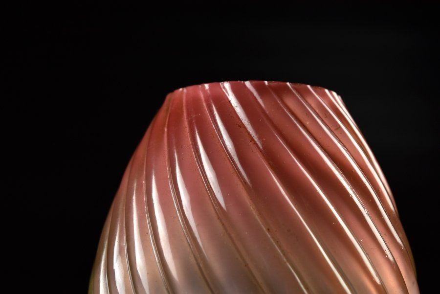 蔵A2042c レトロ ウランガラス 花瓶 キャンドルスタンド IMPECCABLEHEALTHCARESERVICES_COM