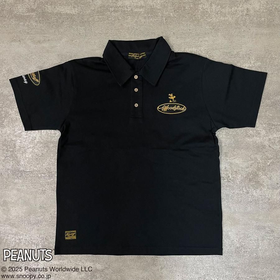 SNOOPY×Flagstaff BIKER POLOシャツ フラッグスタッフ スヌーピー刺繍