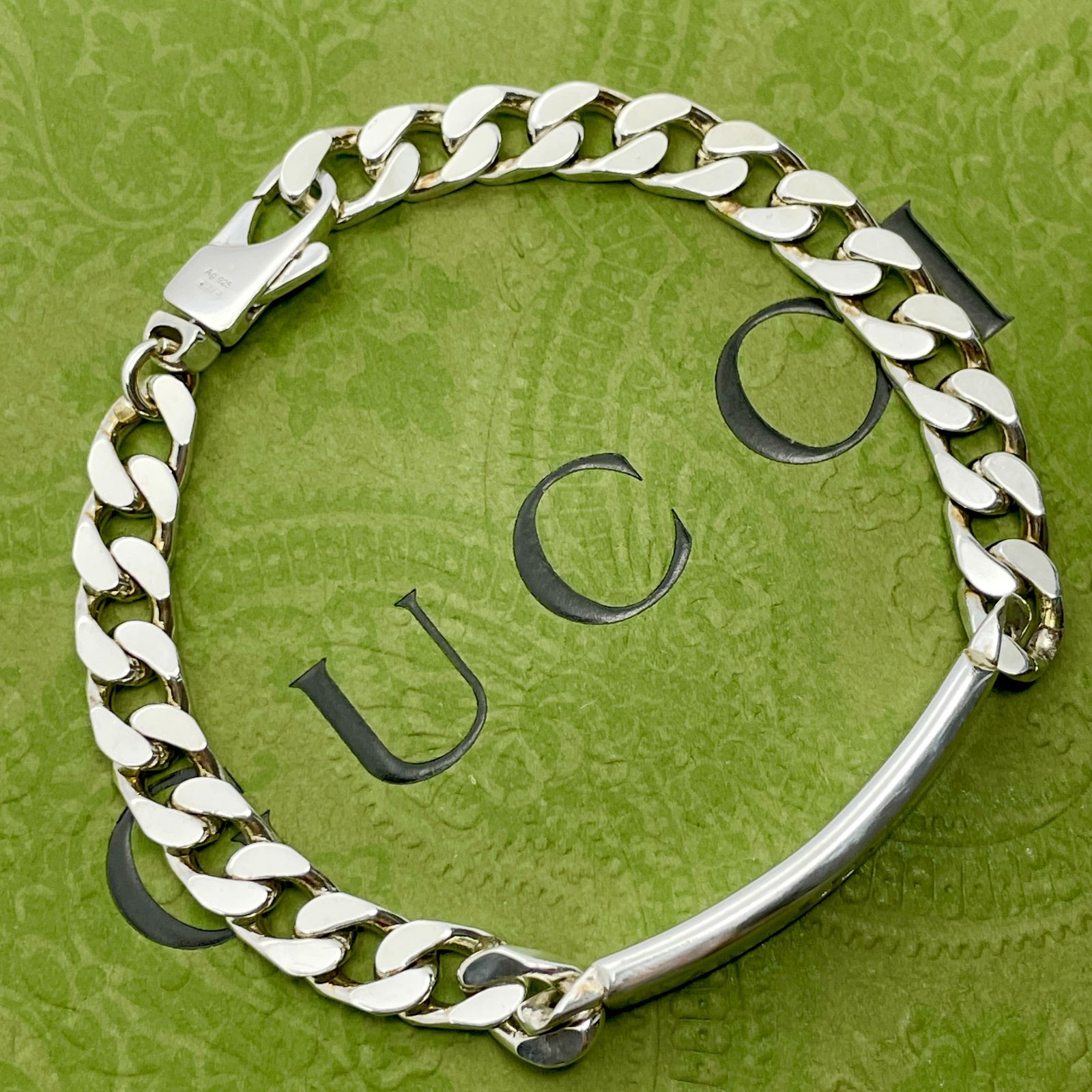 【超美品】A & G IDプレート　ブレスレット 超美品】A & G IDプレート ブレスレット A&G IDプレートブレスレット