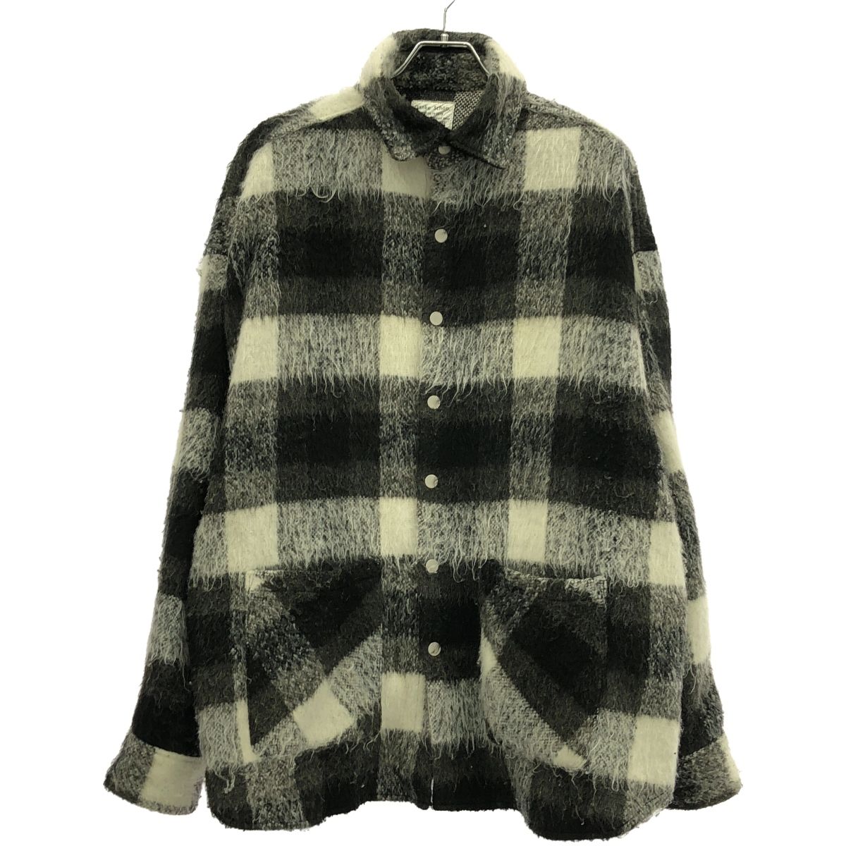 Danke schon ダンケシェーン 23AW BLIND HOOK SHAGGY SH ブラインドホックシャギーシャツ 23A-SHL047-DS グレー F