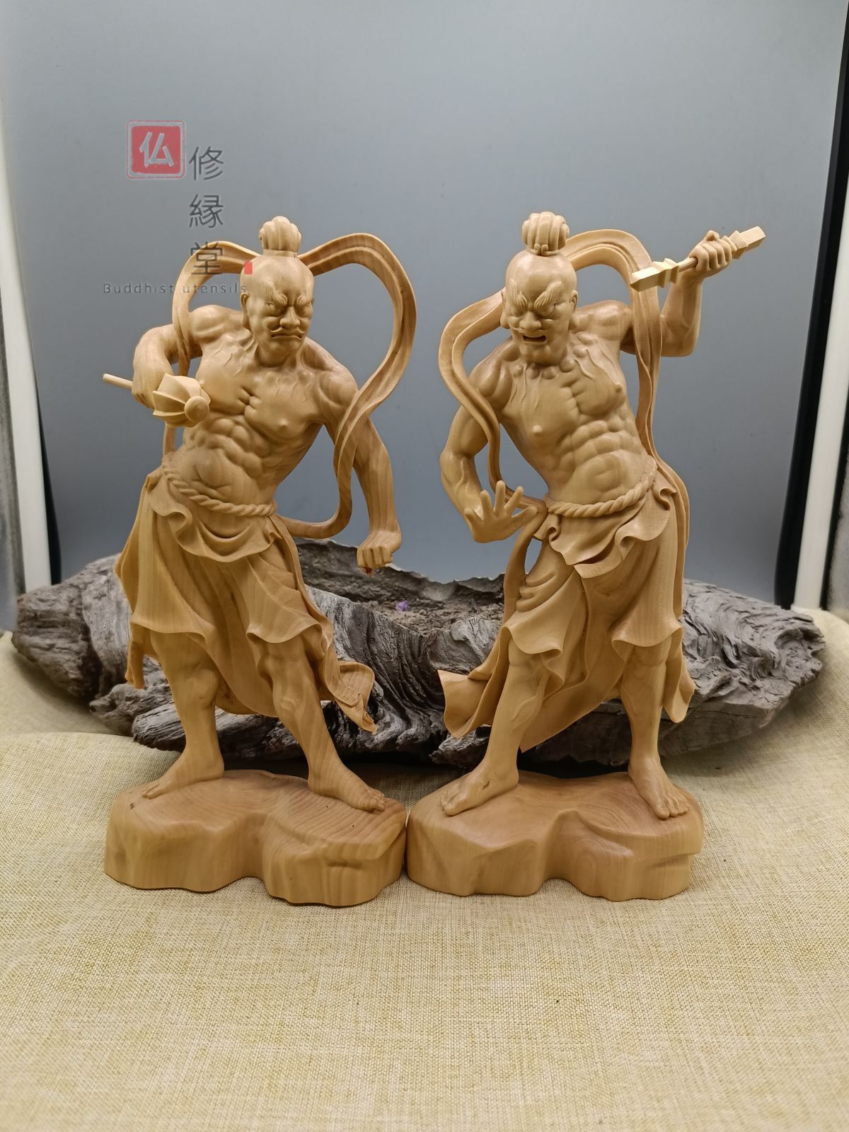 仏教工芸品 総柘植材 精密彫刻 極上品 木彫仏教 仏師で仕上げ品 四大 ...