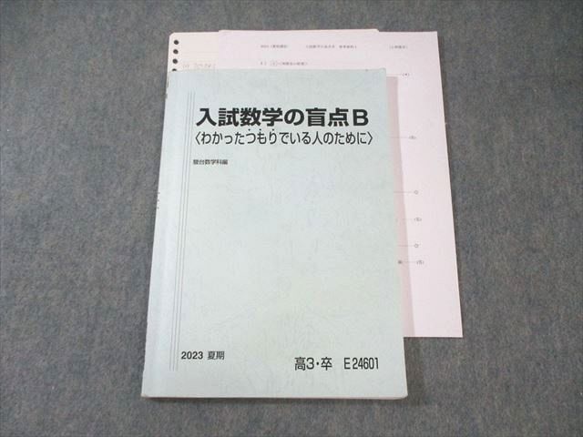 駿台 入試数学の盲点B [わかったつもりでいる人のために] 2023 夏期