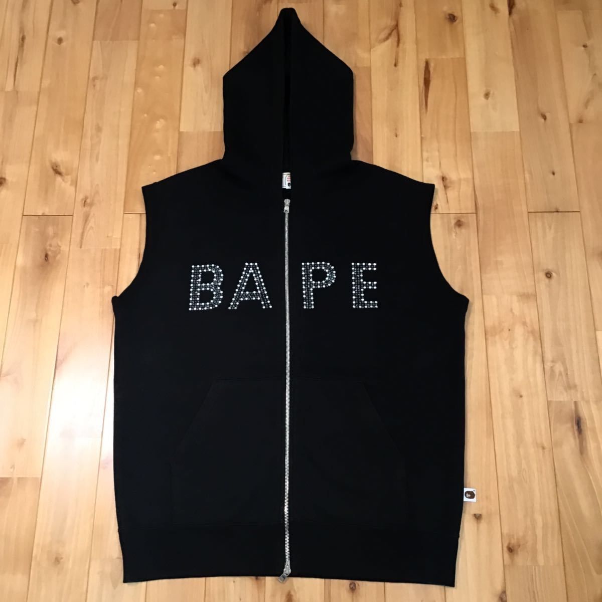 スワロフスキー BAPE パーカー ベスト ベイプ ラインストーン ape