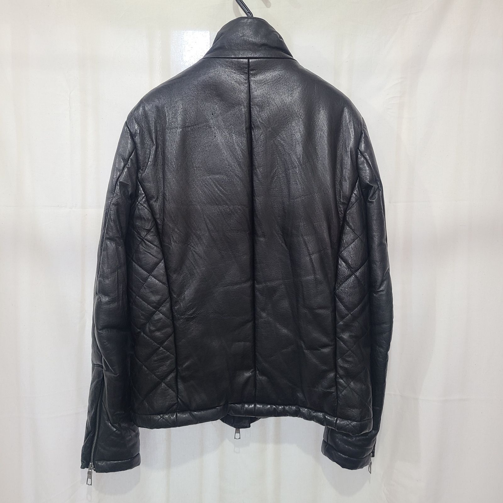 LHP エルエイチピー レザーブルゾン 中綿 ライダース 本革 ブラック L LHP エルエイチピー レザーブルゾン 中綿 ライダース 本革 ブラック L