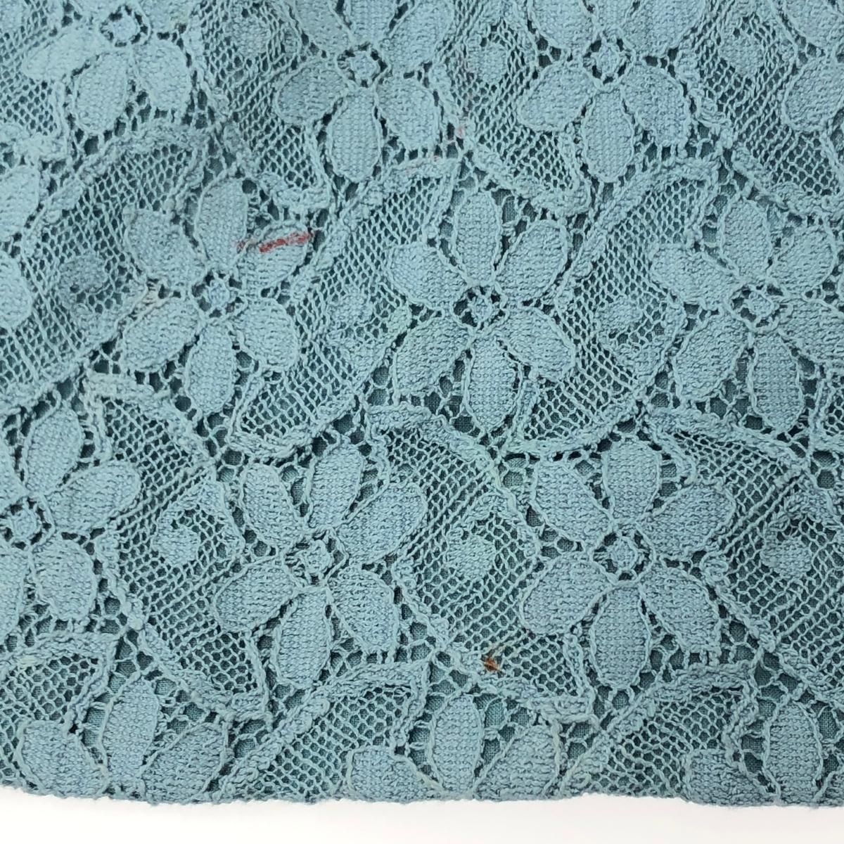 GUCCI グッチ ビジューリボン フリル 刺繍 花柄レースドレス