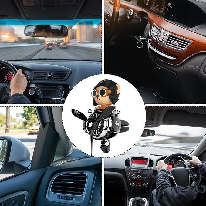 数量限定】 【在庫処分】車用 芳香剤 熊 パイロット プロペラ