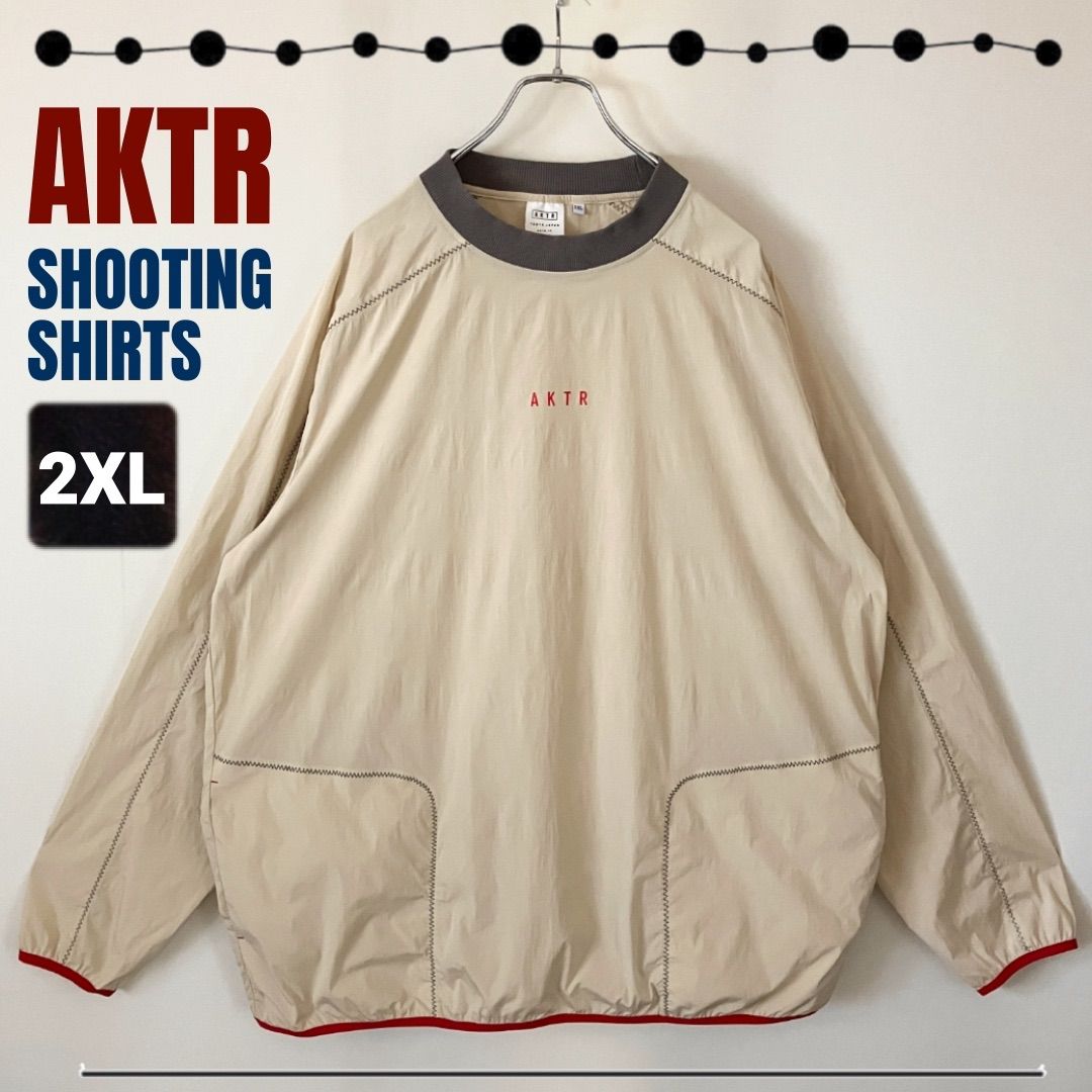 AKTR/アクターバスケットボールギアプルオーバー /シューティングシャツ/SHOOTING SHIRTストレッチウーブンナイロンビッグサイズ/メンズ2XL  #2502F001
