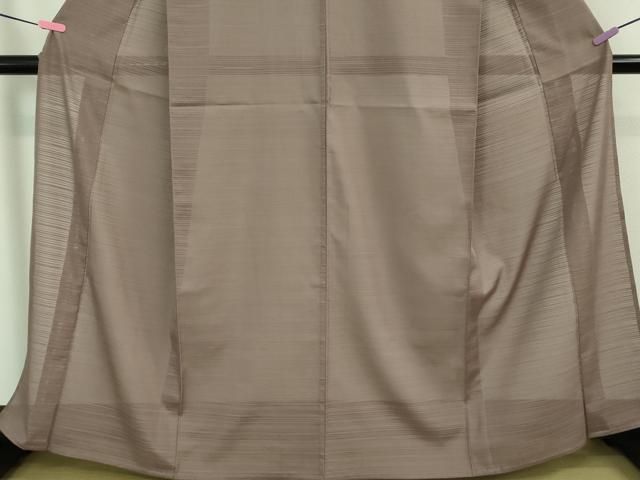 平和屋着物○上質な色無地 寿光織 継愛 草花地紋 蕎麦切