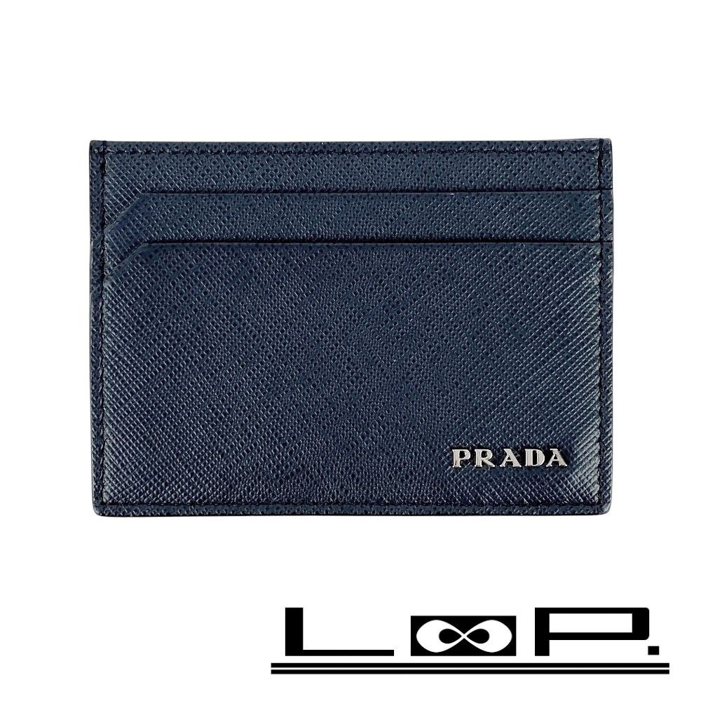 新同 プラダ カードケース パスケース サフィアーノ ネイビー 2MC223 448386 10