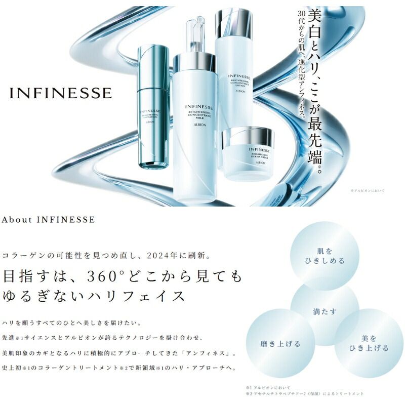 アルビオン アンフィネス ブライトニング イノベーション 40ml シワ
