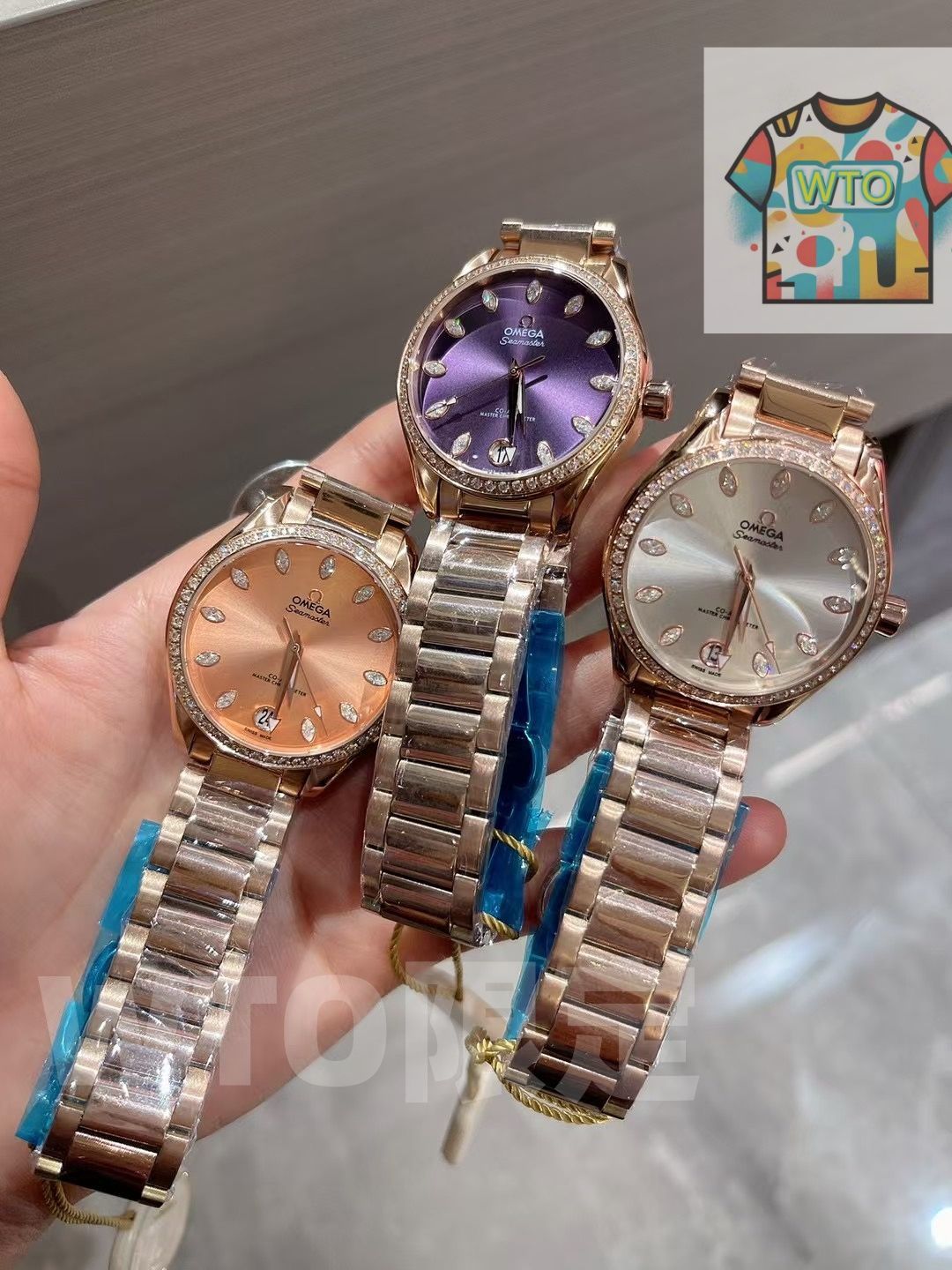 今日 Omega オメガ シーマスター パールマザーオブパール レディース ウォッチ-WTO輸入2