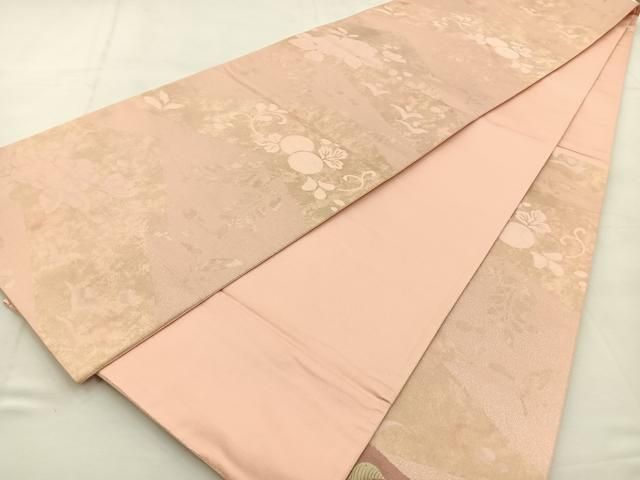 平和屋着物◎太鼓柄袋帯 辻が花 手描き 銀糸 正絹 逸品