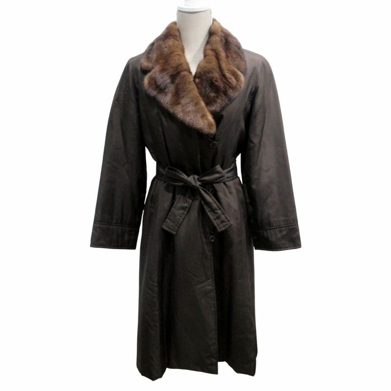 美品　LEONARD レオナール　ファー　中綿　シルク　コート　アウター レオナール LEONARD FASHION 中綿コート ジャケット シルク 裏地