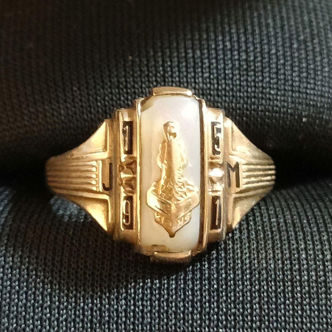 JOSTEN 10K 1951年 ヴィンテージ カレッジリング イエローゴールド JOSTEN 10K 1951年 ヴィンテージ カレッジリング イエローゴールド