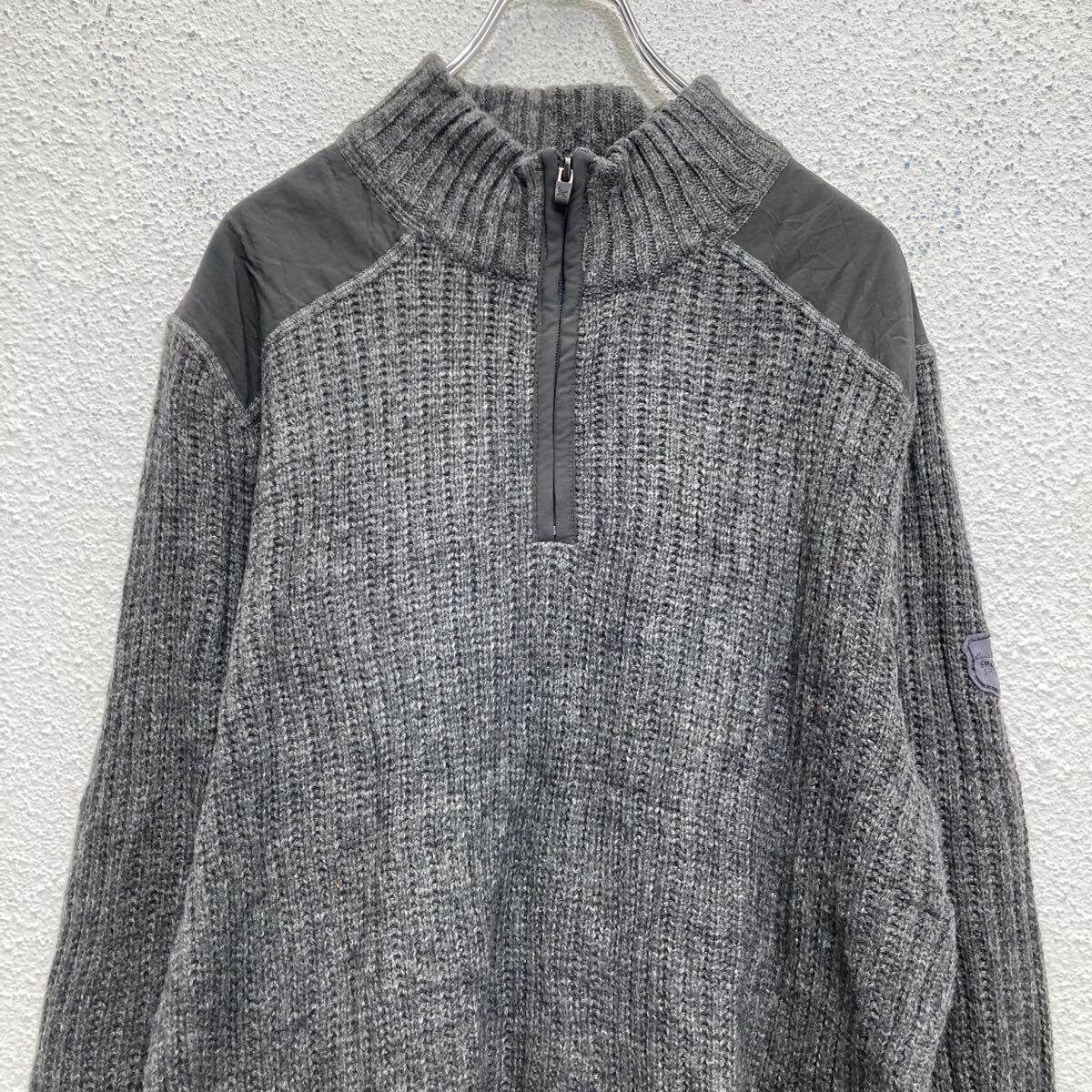 Eddie Bauer ウール混紡 ハーフジップ ニット セーター L グレー エディーバウアー モックネック 古着卸 アメリカ仕入  a702-5852 - メルカリ