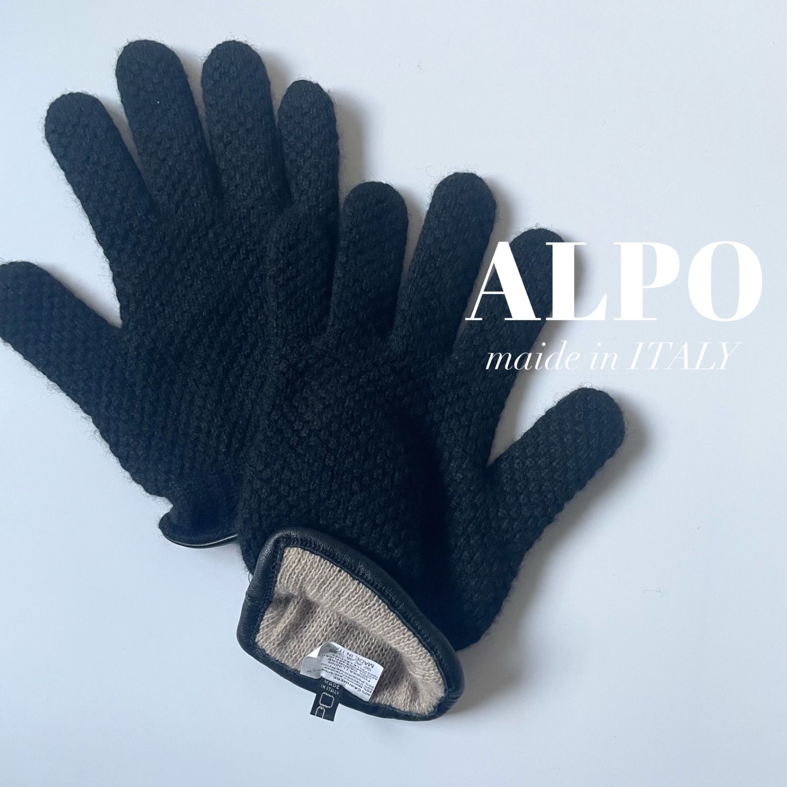 デンツ、鹿皮カシミアライニング茶系ツートンカラー手袋、未使用品