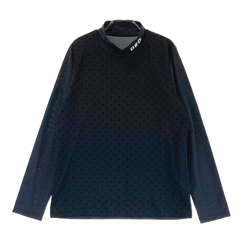 サイズ 3 DANCE WITH DRAGON ダンスウィズドラゴン 長袖ハイネックインナーシャツ ドット ブラック系 240101449056 ゴルフウェア レディース ストスト